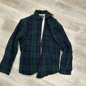 J. Crew Plaid Outerwear in Green and Blue